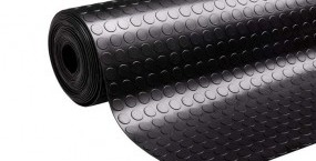 Non-slip rubber flooring for commercial premises